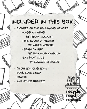 Book Club in a Box- For groups of 3-Memoirs