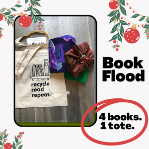 Book Flood: 4 Book Sampler + 1 Tote Bag