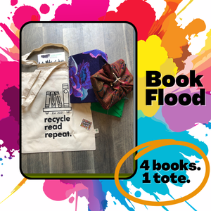 Book Flood: 4 Book Sampler + 1 Tote Bag