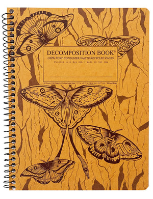 Midnight Moth Decomposition Spiral Notebook