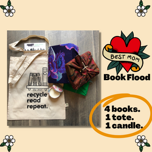BEST MOM Book Flood: 4 Book Sampler + 1 Tote Bag + 1 Candle