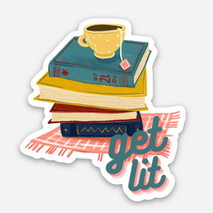 Get Lit w/ Books Sticker