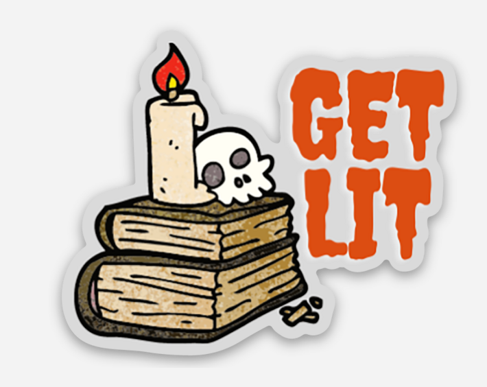 Get Lit w/ Skull Sticker