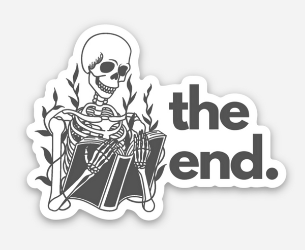 Ending Sticker the end. Sticker - Recycle Read Repeat